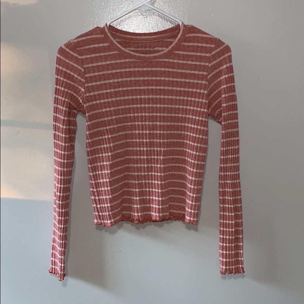 American eagle lettuce edge long sleeve